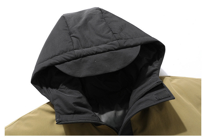 Зимняя куртка с воротником-стойкой для мужчин, плотная теплая парка, однотонная модная уличная одежда размера плюс 6XL 7XL 8XL 140 кг