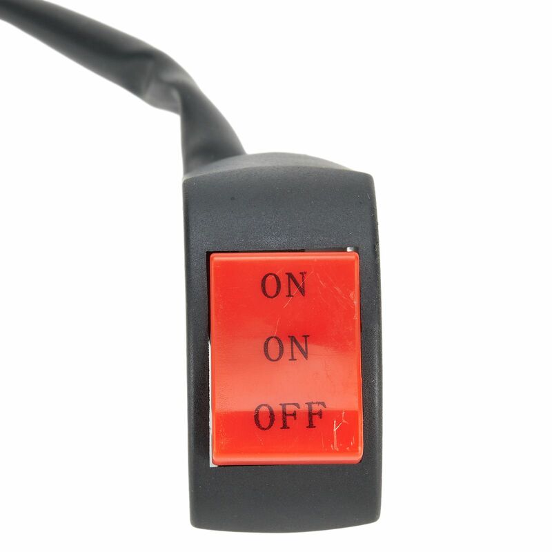 Interruptor de encendido y apagado para manillar, accesorio Universal de plástico de 2-25cm/ 7/8 pulgadas, alrededor de 52cm/20,5 pulgadas, cc 12V/10A, tres botones LED