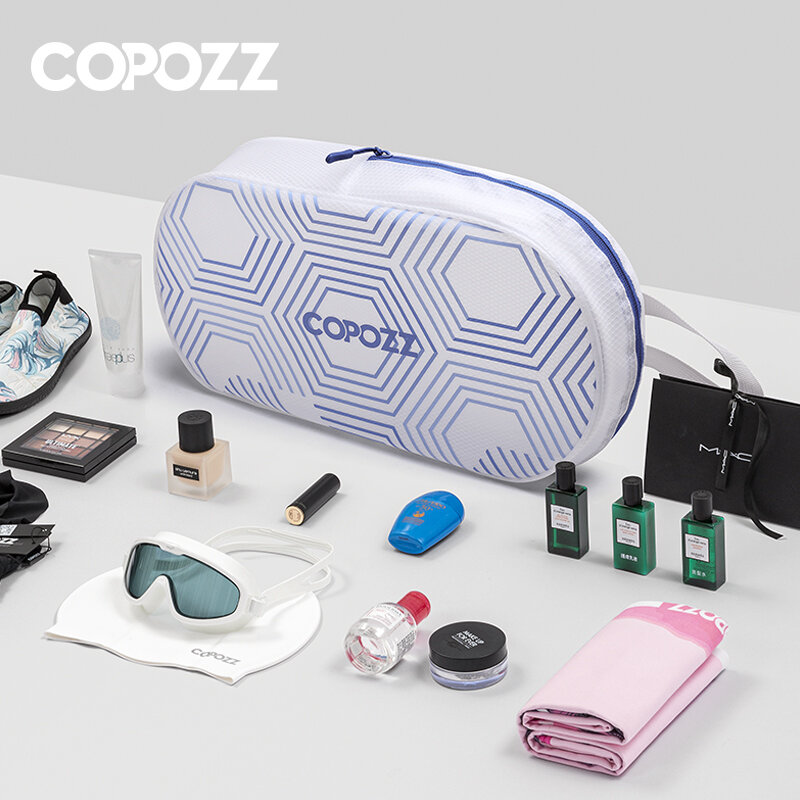 COPOZZ 습식 및 건식 분리 방수 수영 가방, 비즈니스 여행 휴대용 남성 여성 세척 메이크업 보관 가방, M/L, 1 개
