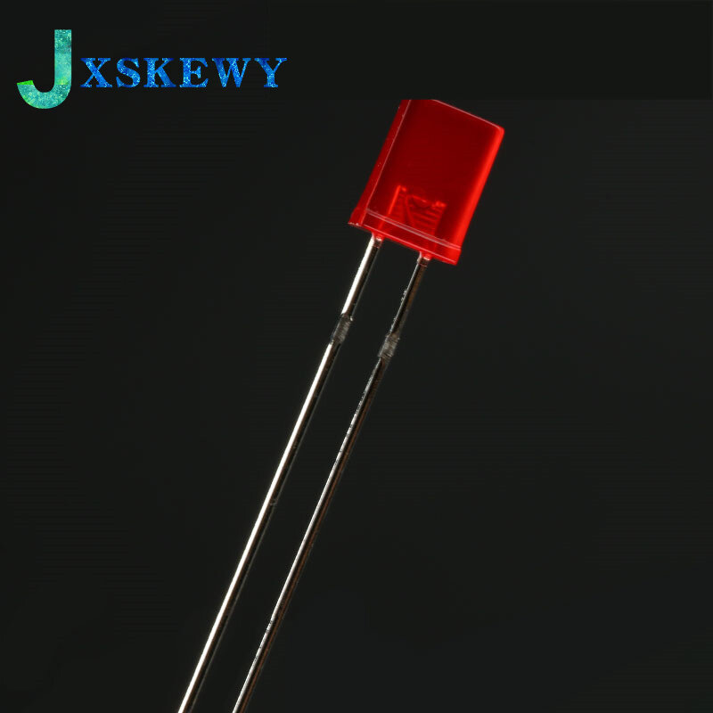 100 pcs 2x3x4 Rectangular LED Emitting Diode Lamp White Red Green Blue Yellow  Clear Diffused Color Micro DIY Indicator 3V