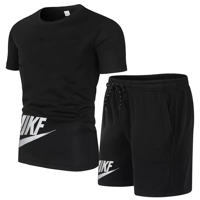Zomer Heren Set Sport Shorts Set Ademende Sneldrogende Broek Fitness Wedstrijd Training Basketbal Set T-Shirt Nike
