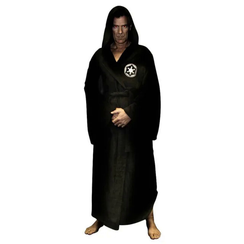 Abito di flanella maschile maschile con cappuccio spessa stella vestaglia Jedi Empire accappatoio da uomo inverno abito lungo accappatoi da uomo Homewear