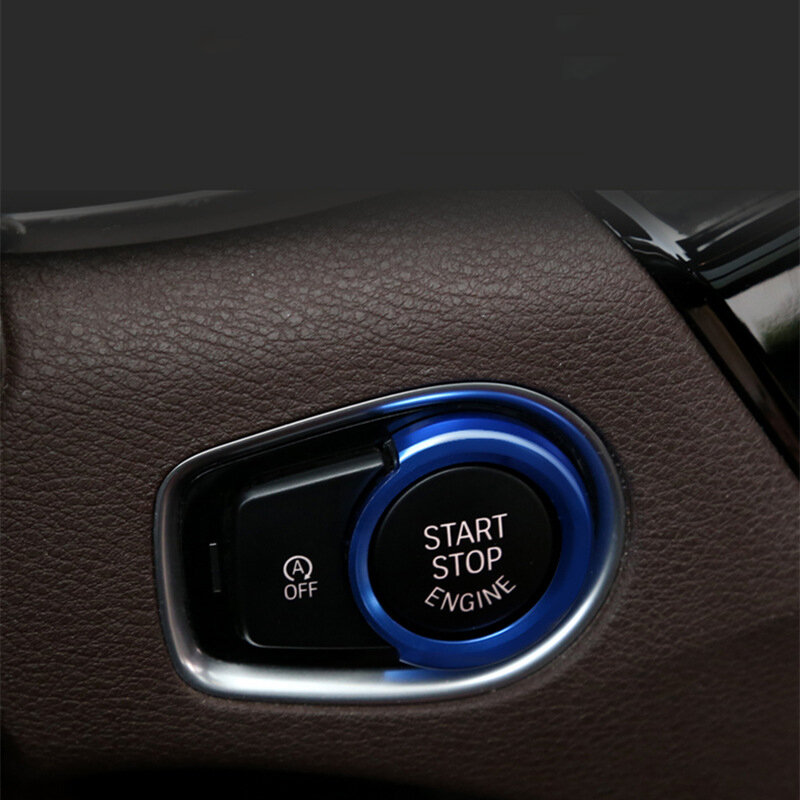 Для BMW 1 2 3 4 серии X1 F48 F20 F21 F30 F32 F33 F34 F36 F45 F46 наклейки на кнопки запуска двигателя автомобиля кольцо для зажигания отделка крышки