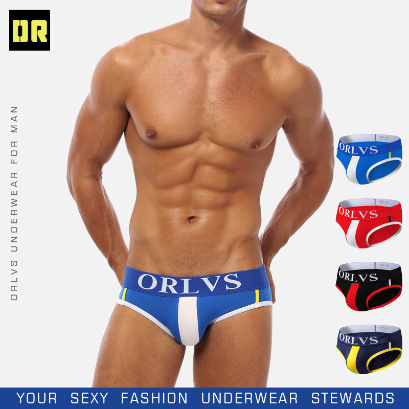 ORLVS-Cuecas Sexy masculinas, Cuecas masculinas de biquíni, Cueca deslizante, Cuecas masculinas, Cueca de marca, OR01