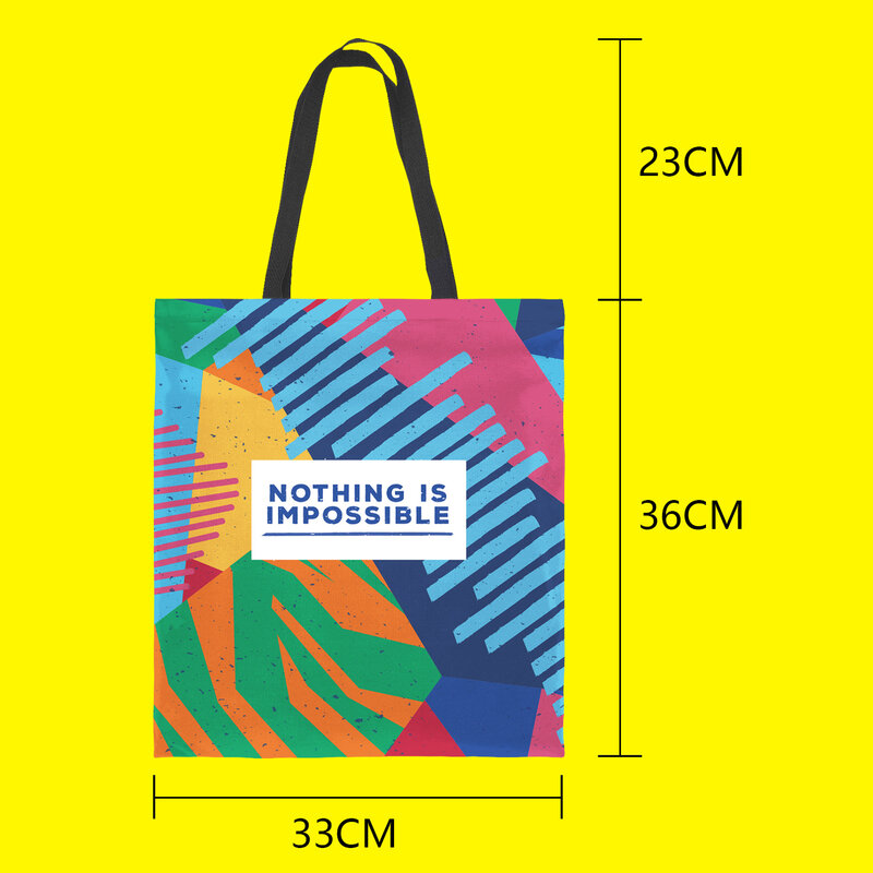 Graffiti Advertisement Bag Gift Handbag Fashion Handbag Large Capacity Shopping Totes Ladies Shopping Bag Can Be Personailzed