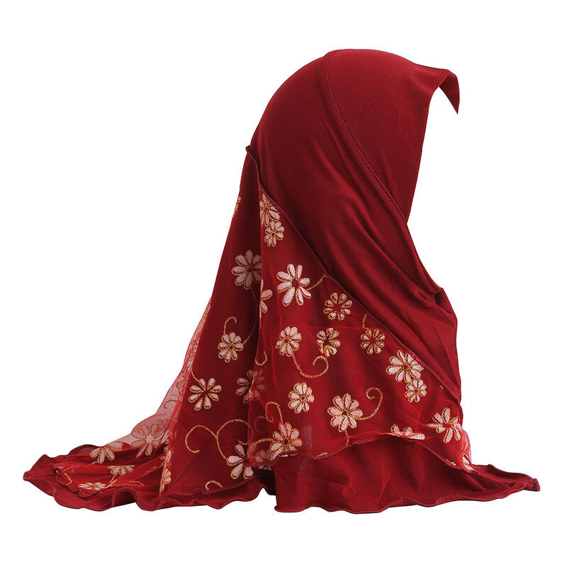 2-7 lat dzieci dziewczynki muzułmańskie nakrycie głowy islamskie arabskie szaliki szale hidżab szalik na głowę