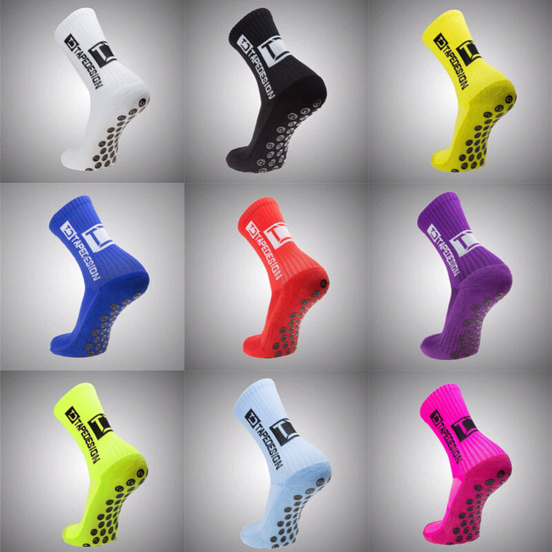 Tapedesign-Calcetines de fútbol antideslizantes para hombre y mujer, medias redondas de silicona con ventosa y agarre, para deportes, béisbol y Rugby