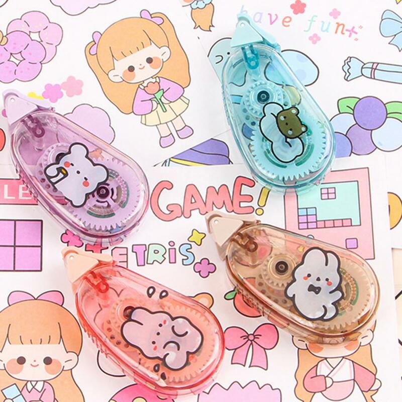 Adhesive Tape Roller Double Tape Roller Colorful Cartoon Pattern Double-sided Tape Roller Compact Portable for Permanent