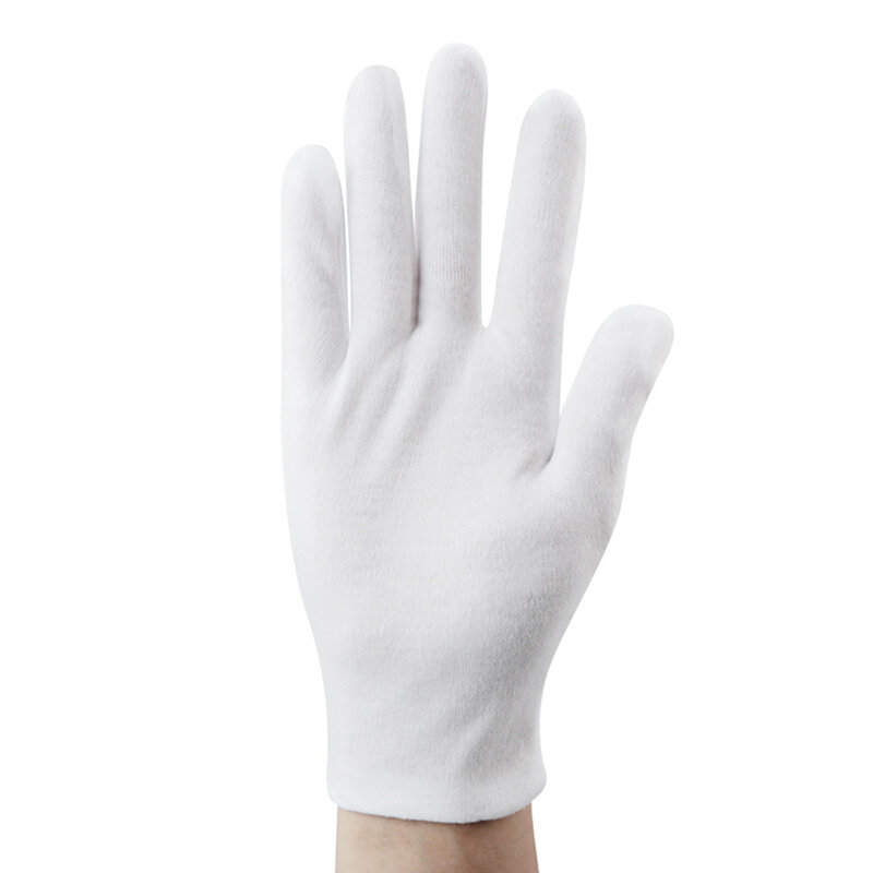 1 paio di guanti in cotone etichetta guanti bianchi guanti in cotone etichetta camerieri driver gioielli lavoratori guanti assorbimento del sudore