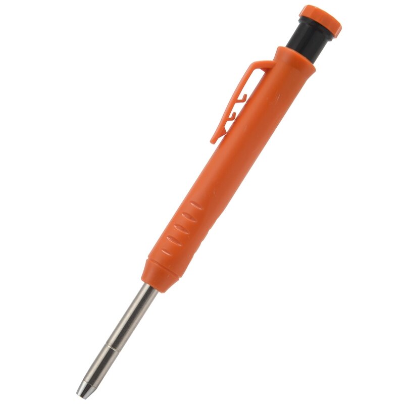 Juego de lápices de carpintero sólido con cables de recarga, sacapuntas incorporado, marcador de lápiz mecánico de agujero profundo, herramienta de marcado