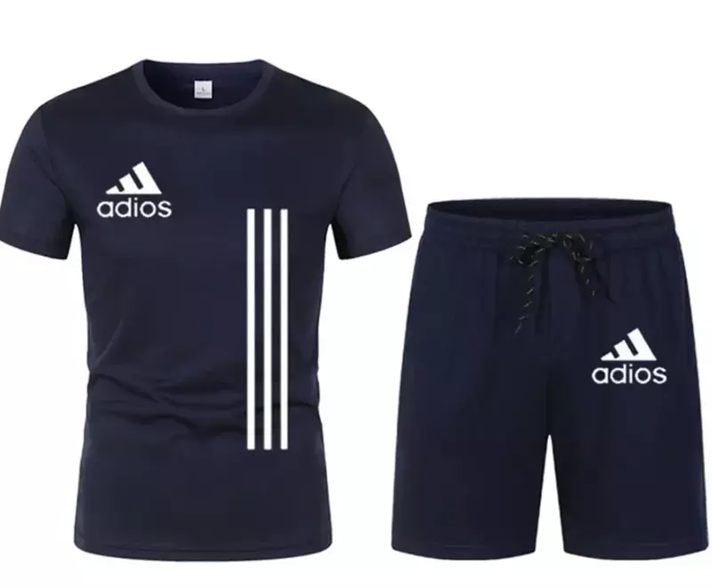Sommer Kurzarm Luxus Sportswear Set Herren Fitness Mode Casual T-Shirt Shorts 2-teiliges Set