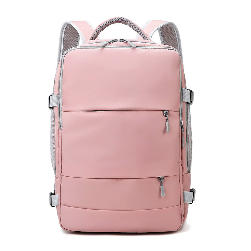 Mochila de viagem elegante anti-roubo impermeável para mulheres, mochila casual, alça de bagagem, porta de carregamento USB, laptop, mochilas escolares