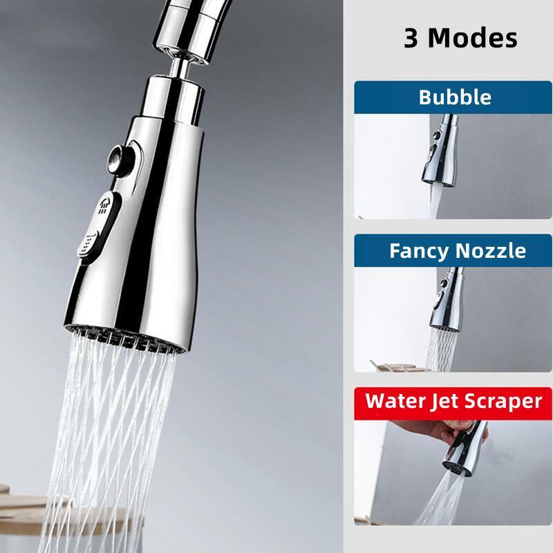 Cozinha puxe para fora torneira pulverizador bico abs poupança de água chuveiro spray cabeça para banheiro bacia sink jet raspador 360 ° torneira bico
