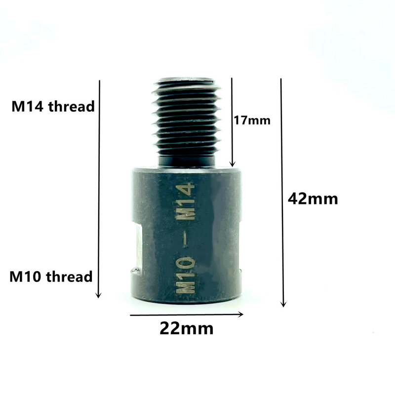 Adaptador de amoladora angular M14 M10 M14, convertidor de rosca de 5/8-11 pulgadas, conector adaptador de Arbor, pulido para Sierra de agujero de broca de núcleo de diamante