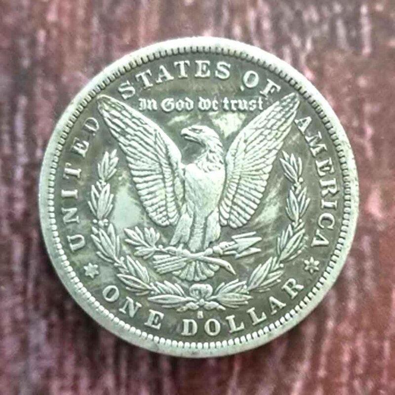 Moneda de bolsillo conmemorativa de la buena suerte, cónica de lujo para parejas, diosa de la libertad de EE. UU., moneda de decisión de club nocturno, bolsa de regalo, 1880