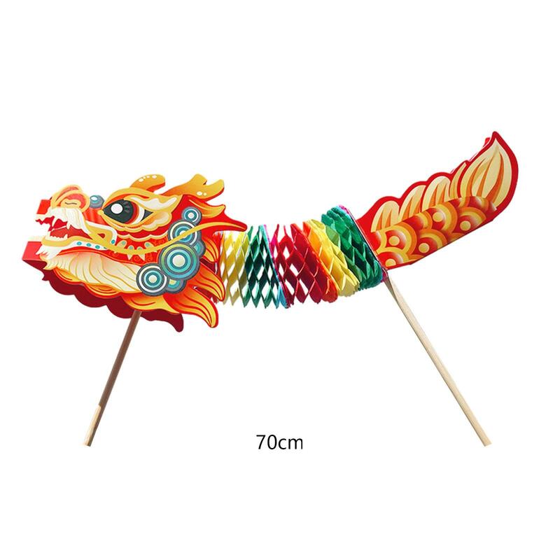 Chinese New Year Dragon Dance DIY Material Novelty Party Accessories Dragon Paper Puppets Paper Craft Supplies Educational Toy