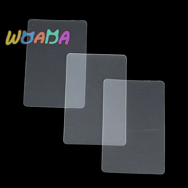 10PCS Blank Transparent Business Card Plastic Waterproof Without Printing For Handwriting School Office Supplies