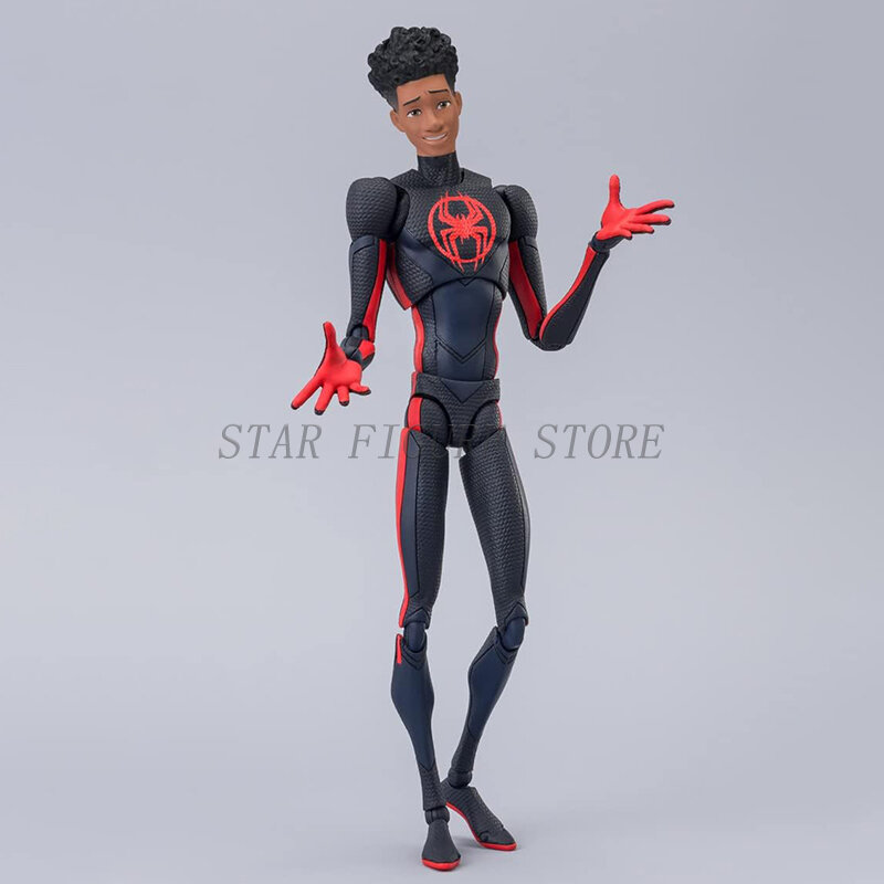 SHF-Spider-Man à travers le Spiderverse Miles Morales, figurine en PVC, modèle à collectionner, Marvel CT, jouets SpiderSuffolk, 15cm