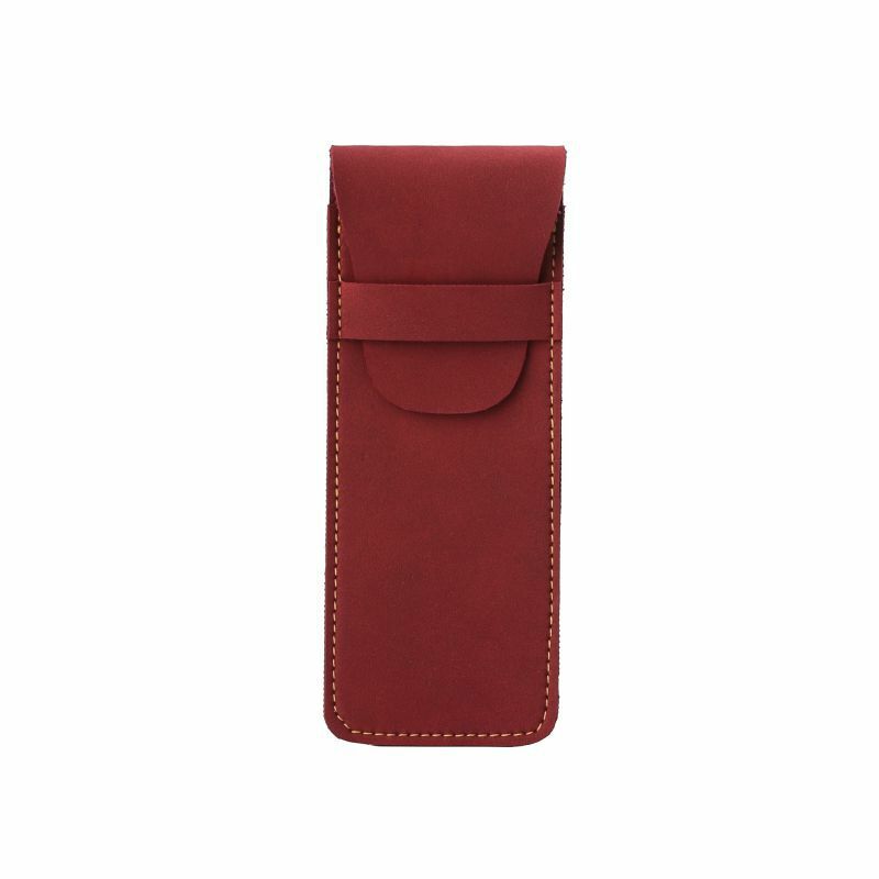 Portapenne in pelle Vintage portapenne tascabile Mini borsa Organizer per cancelleria per studenti ufficio donna uomo viaggi d'affari