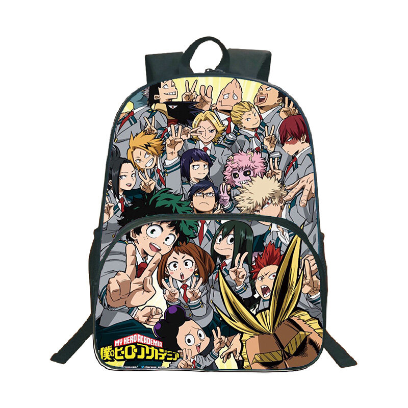 Boku No Hero Academia Mochila impermeável para crianças, mochila escolar Anime, mochila para laptop dos desenhos animados, mochila unisex, bolsas de caminhada para menino e menina
