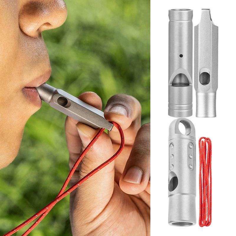 Hiking Whistles For Adults Camping Whistle Survival Whistle Hiking Whistle Loud Whistle Titanium Safety Whistle With Lanyard For