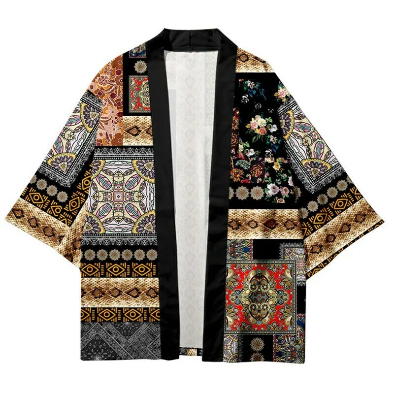 Кимоно в стиле Харадзюку для мужчин и женщин, пляжный кардиган в классическом стиле, топ, юката, одежда для мужчин, 2022