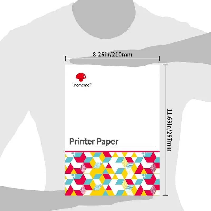 100 arkuszy papieru termicznego Phomemo A4 papier składany ciągły papier do druku odpowiedni do drukarki Phomemo M08F A4 długi czas przechowywania