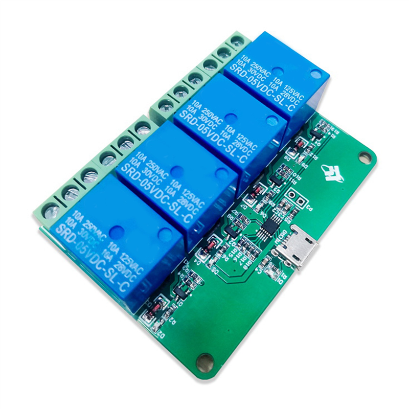 HID Drive-Free USB 4 Channel 5V Relay Module Computer USB Control Switch PC Intelligent Control Module