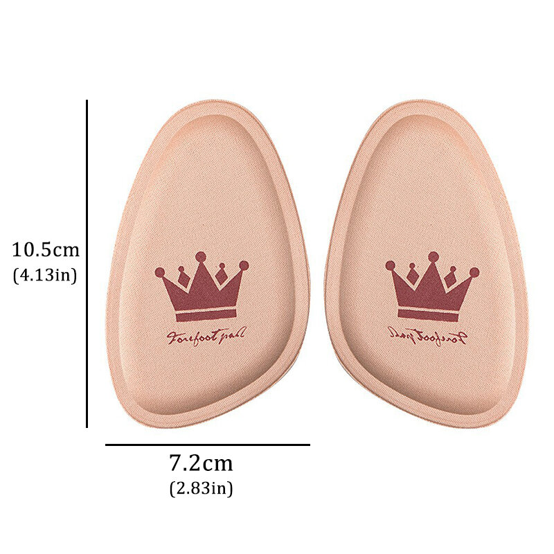 4pcs Women Forefoot Pad High Heels Non-slip Pain Relief Insert Half Insoles Round Toe Cushion Foot Care Sole Shoe Pads Insoles