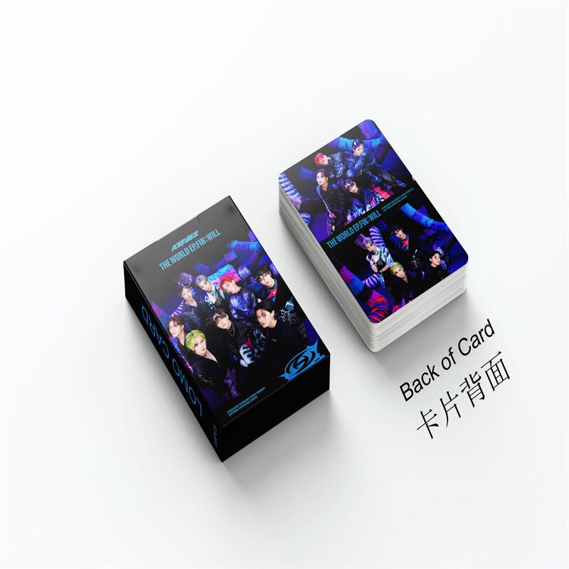 KPOP Álbum Cartão Postal Foto, Novo Álbum, THE WORLD EP FIN, VONTADE, Hongjoong, Seonghwa, Yunho, Yeosang, Girl Gift, 55pcs por conjunto