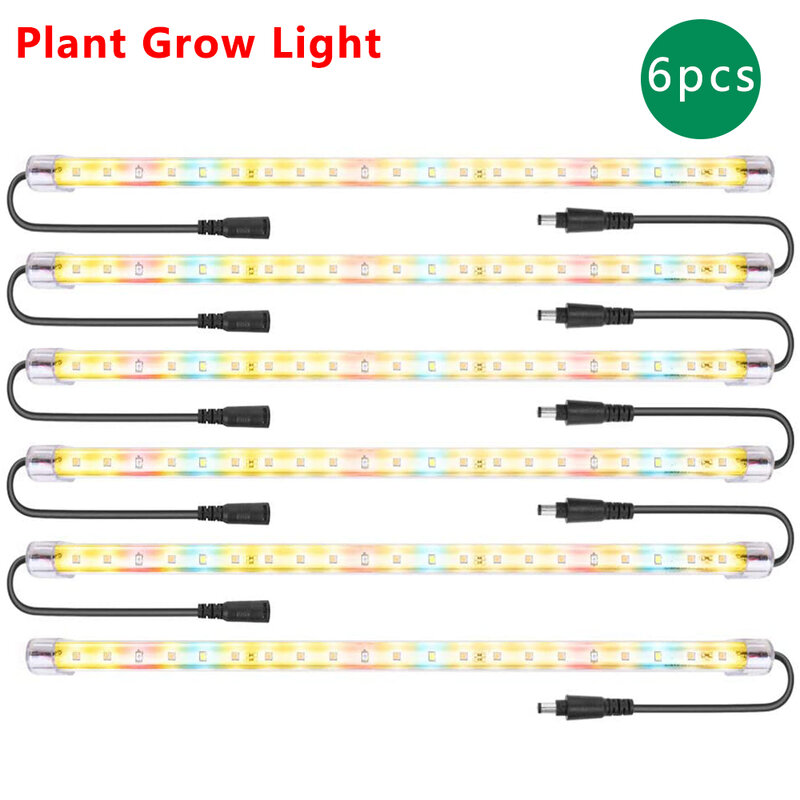 식물 온실용 식물 램프, 전체 스펙트럼, 적색 LED 조명, 자동 사이클 타이머 램프, 식물 램프, 실내 성장 조명, 6 팩