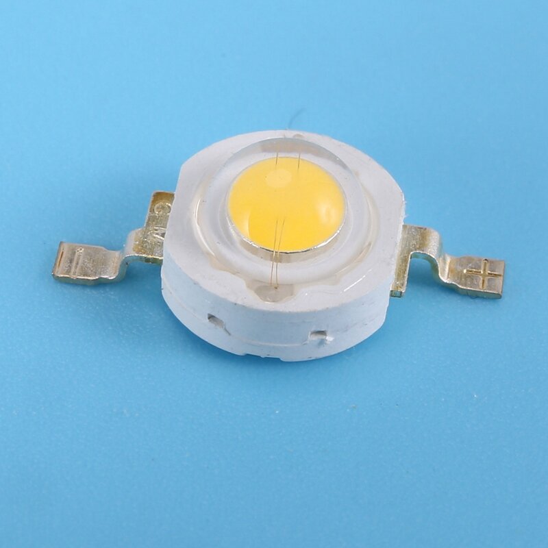 Emisor de cuentas LED blanco cálido, alta potencia, 2 pines, 3W, 100-110LM, 50 piezas