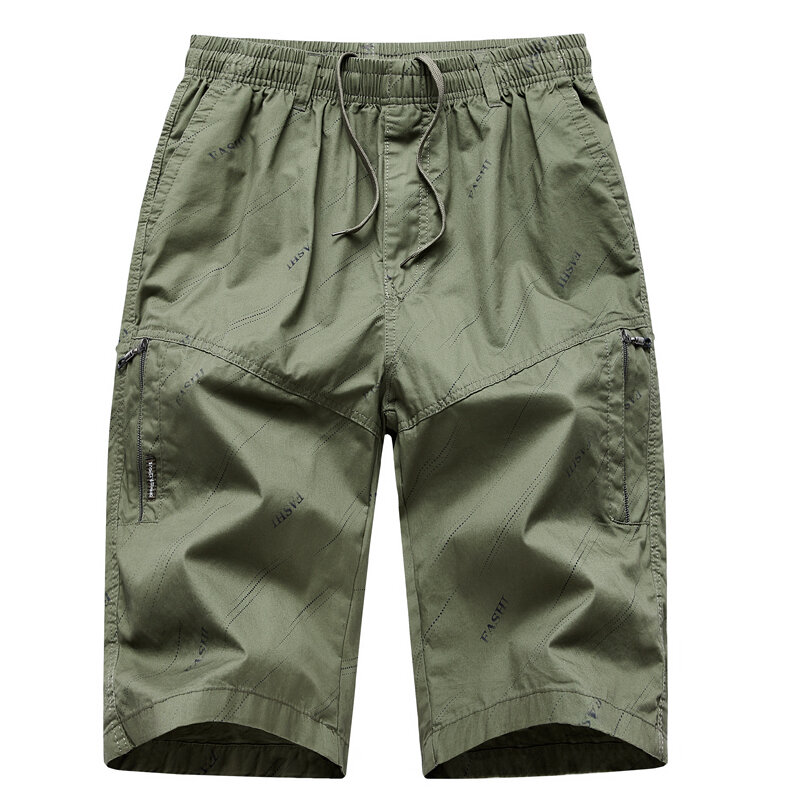 Shorts militares casuais masculinos, calças curtas para trabalho de carga, verde e preto, tamanho grande 30 38, novo, verão 2024