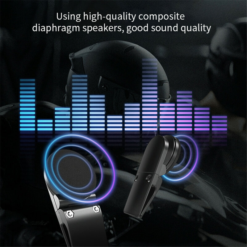 Auriculares estéreo con Bluetooth para casco de motocicleta, audífonos trenzados con doble altavoz, diadema plana, 3,5mm