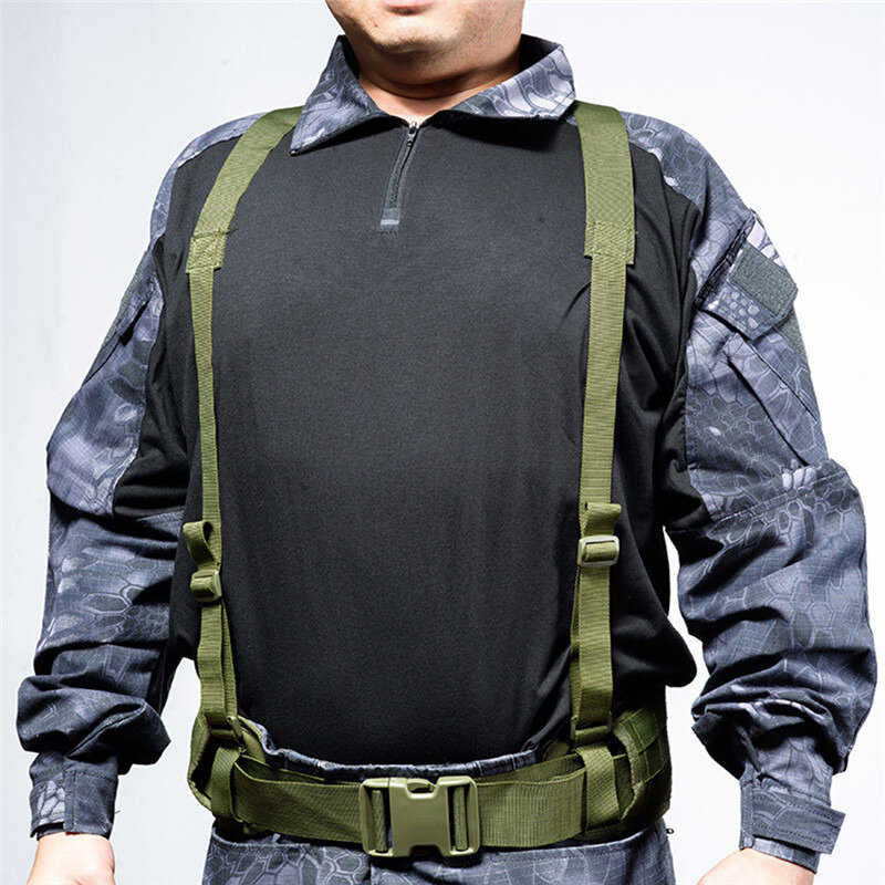 Tactical Vest Molle Belt Men's Special Nylon Convenient Combat Girdle H-shaped Adjustable Soft Padded
