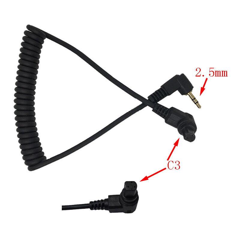 Cable de liberación de obturador remoto de 2,5-3,5mm, Cable de conexión N1 N3 C1 C3 S2 para Nikon Pentax Canon Sony