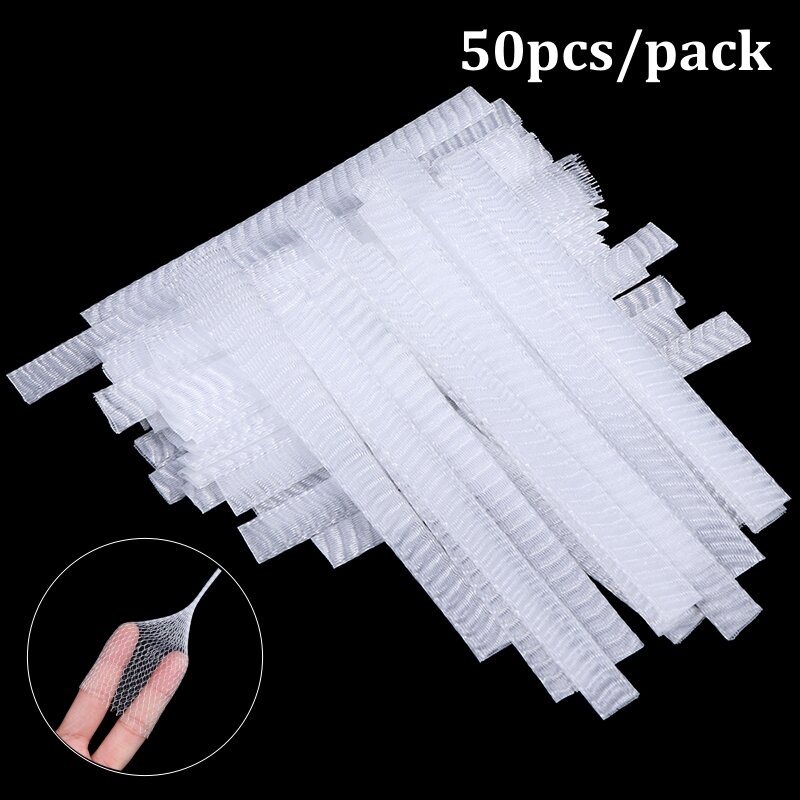 50Pcs Mesh Flexible Net Protectors Cover Sheath Beauty White Cosmetic Make Up Brushes Guards Convenient Brochas Maquillaje Tool