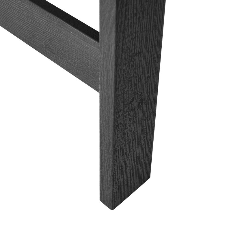 Mainstays mesa auxiliar cuadrada pequeña de madera, acabado negro