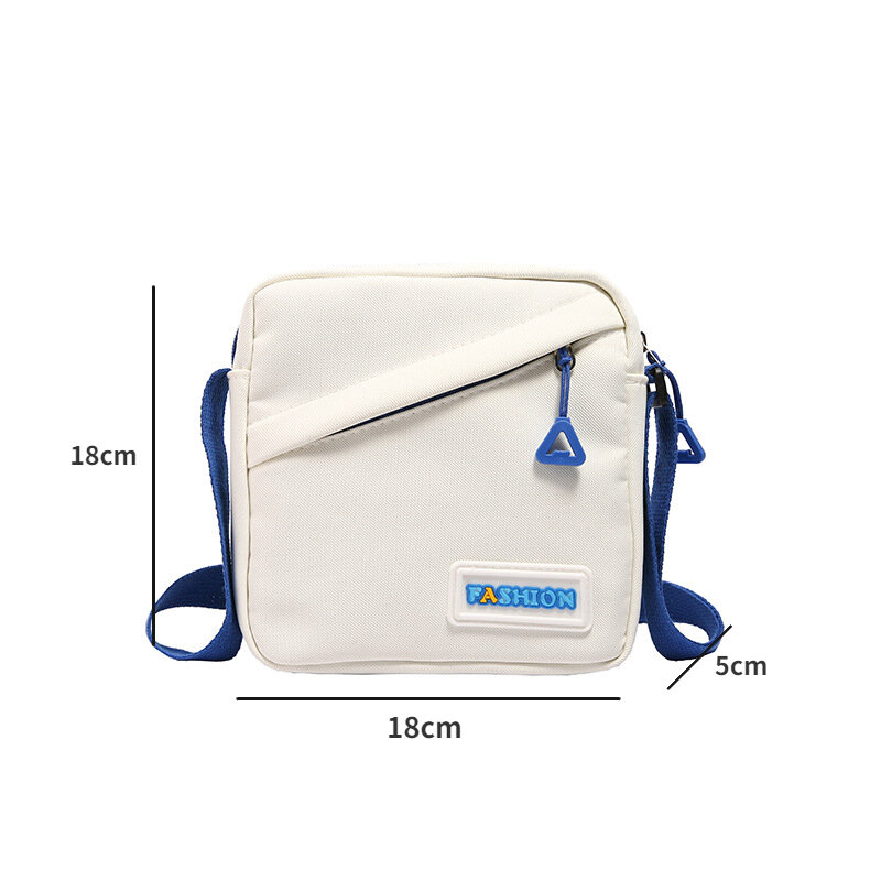 Cute Nylon Mini Bag for Casual Girls Contrasting Color Shoulder Bag for Daily Wear Fashionable Casual Crossbody Small Square Bag