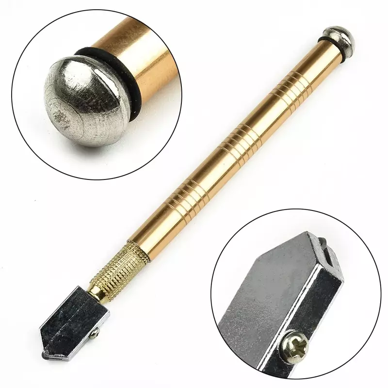 1pc Glass Cutter Diamond Cutter Cutting Tool Accessories Anti-Skid Handle175mm Suitable For Cutting Glass Diamonds And Minerals
