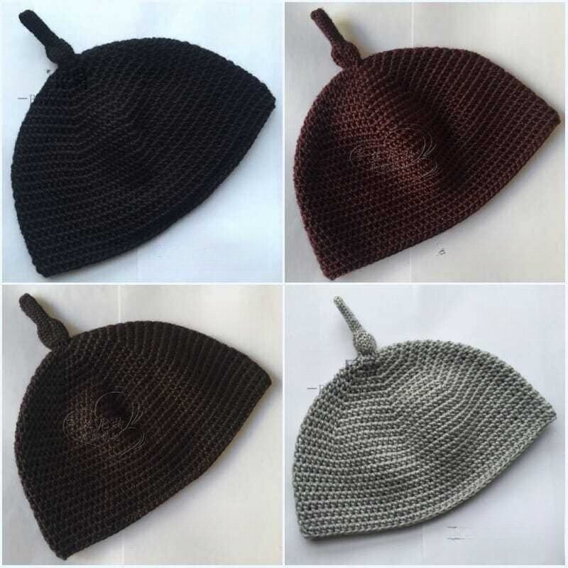 男性用ニットとかぎ針編みの帽子,結び目のニット帽,イスラム教徒のターバン,コットンウール,送料無料,冬