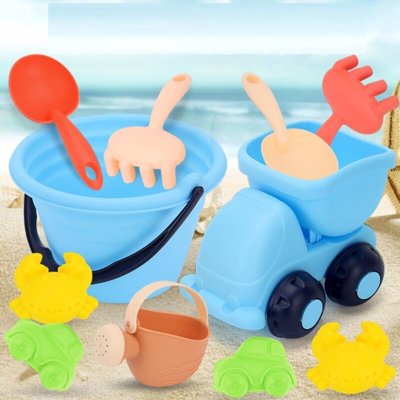 Y1UB Brinquedo praia para crianças, bebês, moldes areia, utensílios coloridos pá areia