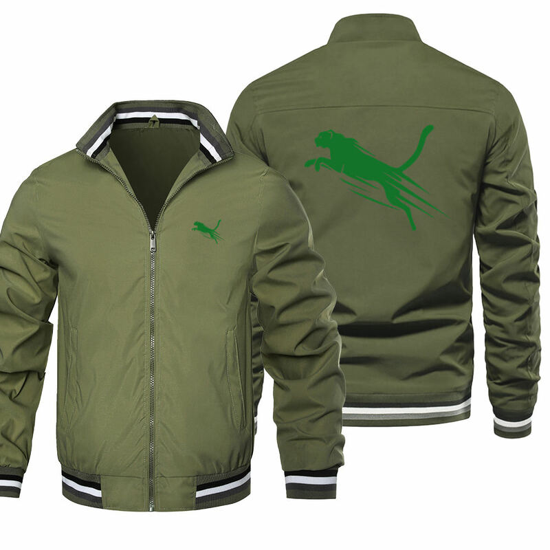 2024 primavera giacca uomo moda cerniera leopardo grafica lettera stampata Y2k abiti firmati giacca a vento giacca uomo Bomber giacche