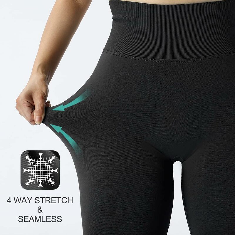 2023 Seamless Knitted Fitness GYM Pants Women's High Waist and Hips Tight Peach Buttocks High Waist Nude Yoga Pants