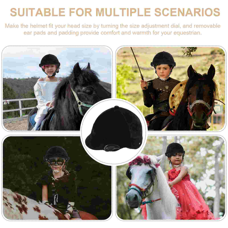 Capacete equestre leve para crianças, proteção de segurança, equitação, criança