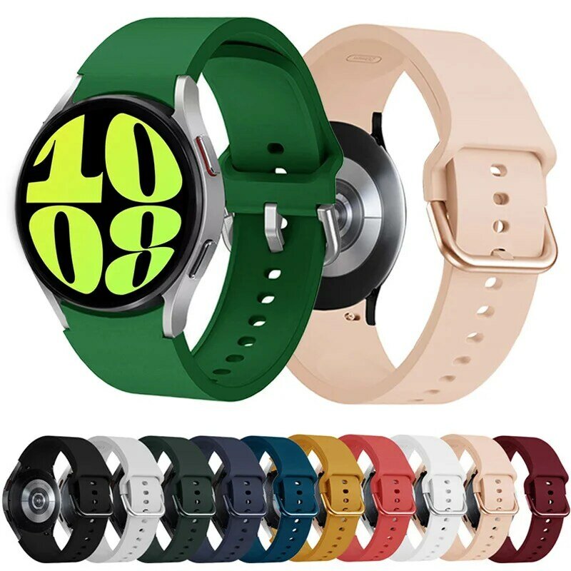 20mm watch Strap For Samsung Galaxy Watch 5/4 44mm 40mm Silicone Bracelet Galaxy Watch 6 classic/5 pro 47mm 43mm 45mm 46mm band
