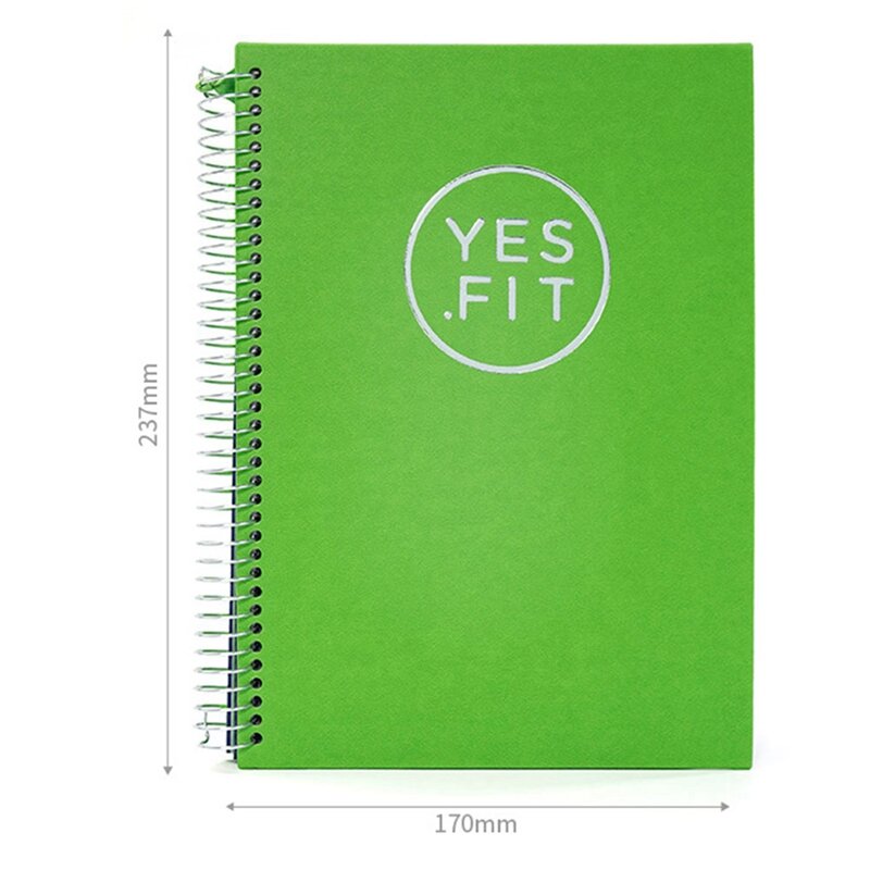 Fitness Journal Workout Planner Gym Notebook,Workout Tracker, quaderno per esercizi per uomo donna accessori per allenamento (verde)