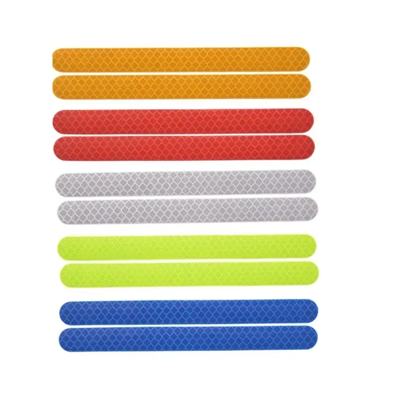 2pcs/pack Night Reflective Stickers Strips for Car Safety Warning Stickers Tape Reflective Luminous Stickers Strap