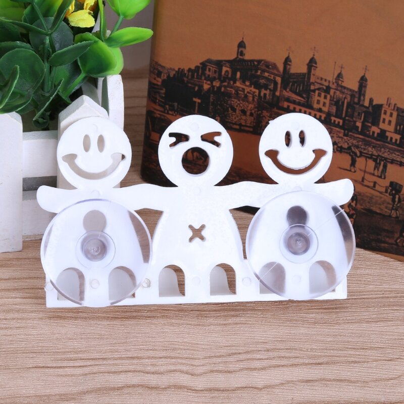 1Pc Toothbrush Holder Wall Mounted Suction Cup 5 Position Cute Cartoon Smile Bathroom Sets Bathroom Accessories