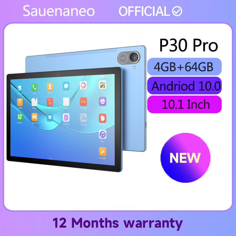 Tablette P30 Pro de 10.1 pouces, haute qualité, carte Epicard 5G/4G Octa core 4 Go + 64 Go, 5000mAh, 1280x800 GPS WIFI, offre spéciale, ordinateur portable, nouveau